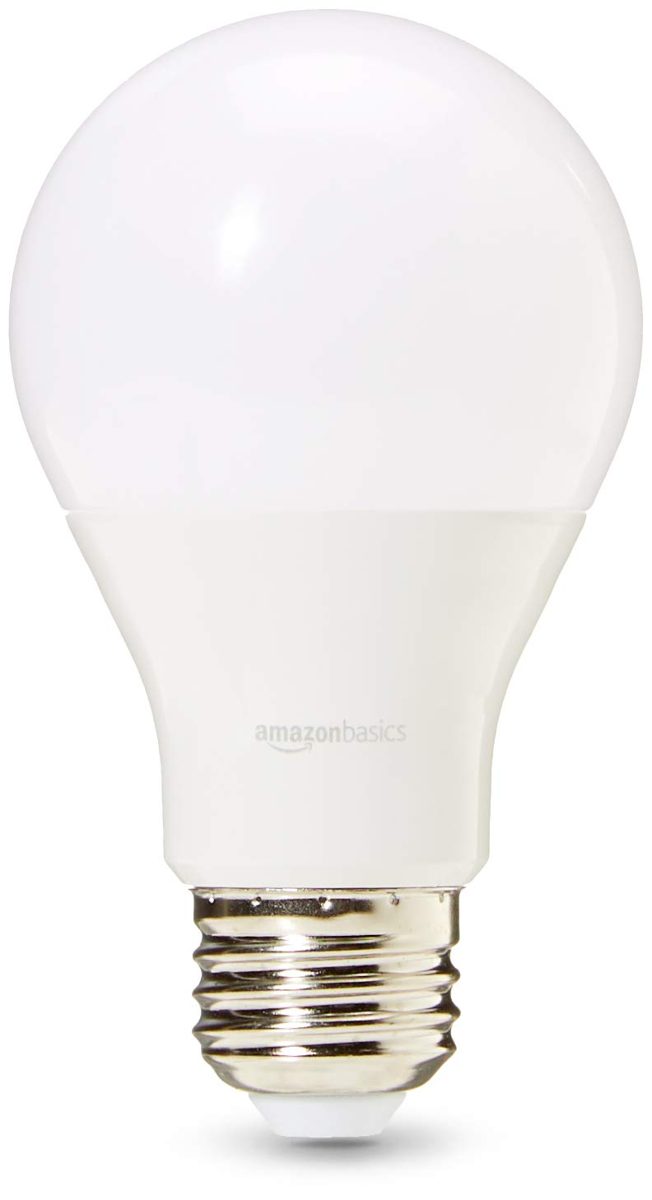 AmazonBasics Commercial Grade LED Light Bulb | 75-Watt Equivalent, A19, Daylight, Dimmable, 6-Pack