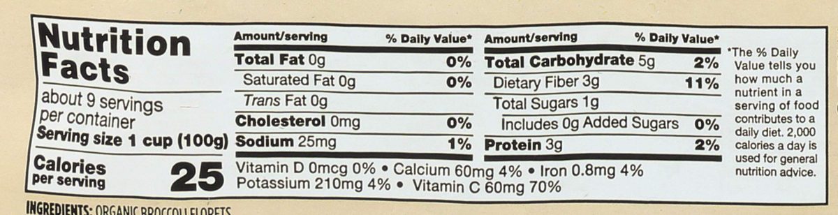 365 Everyday Value, Organic Broccoli Florets, 32 oz, (Frozen)