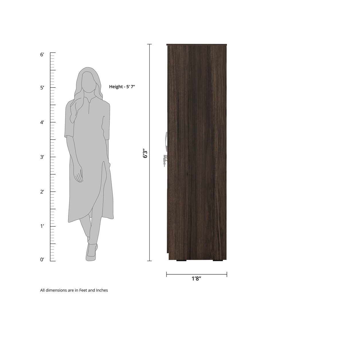 Amazon Brand - Solimo Alpha Engineered Wood 4-Door Wardrobe (Oak Finish)