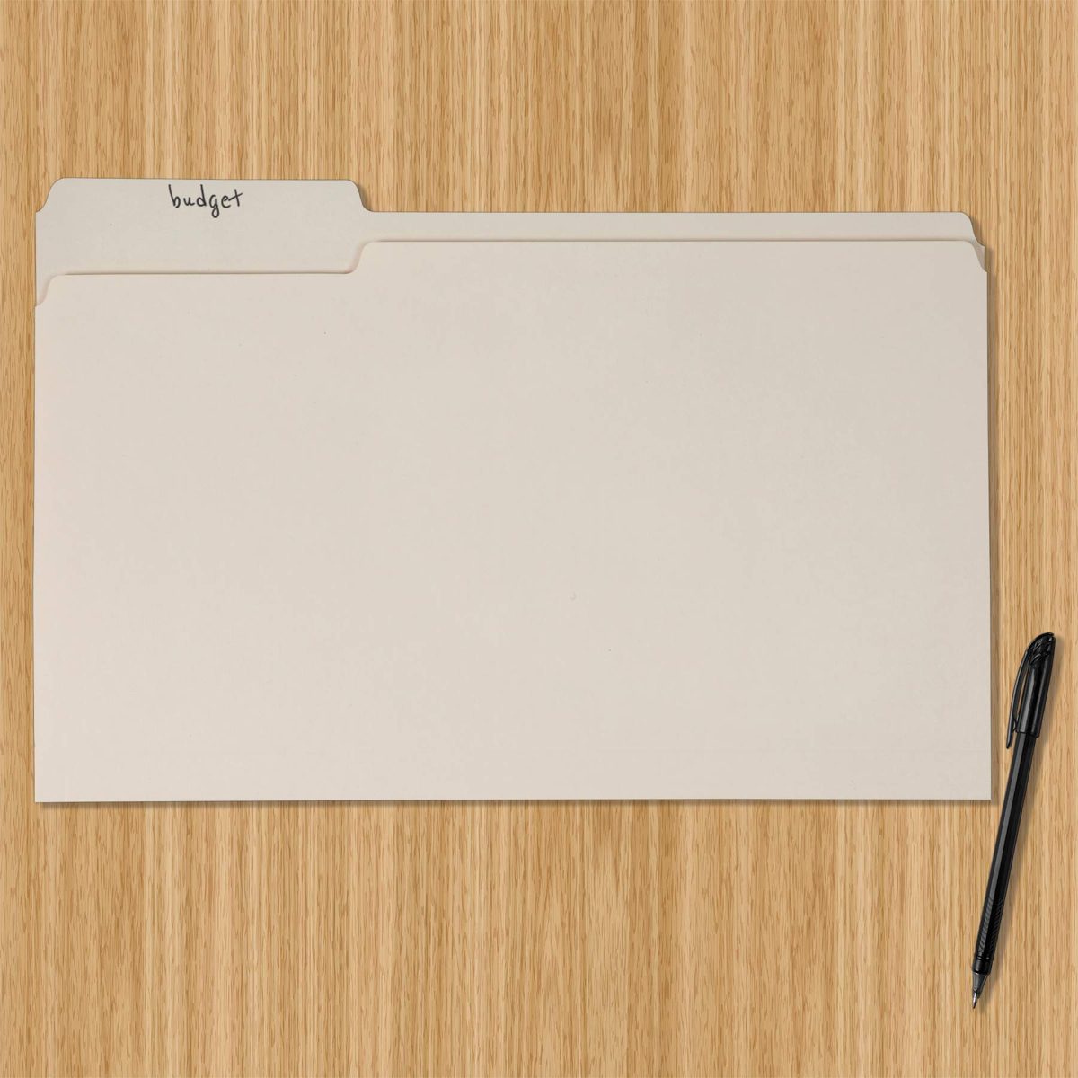 AmazonBasics File Folder - Basic, 1/3 Tab, Manila, Legal, 100 per Box