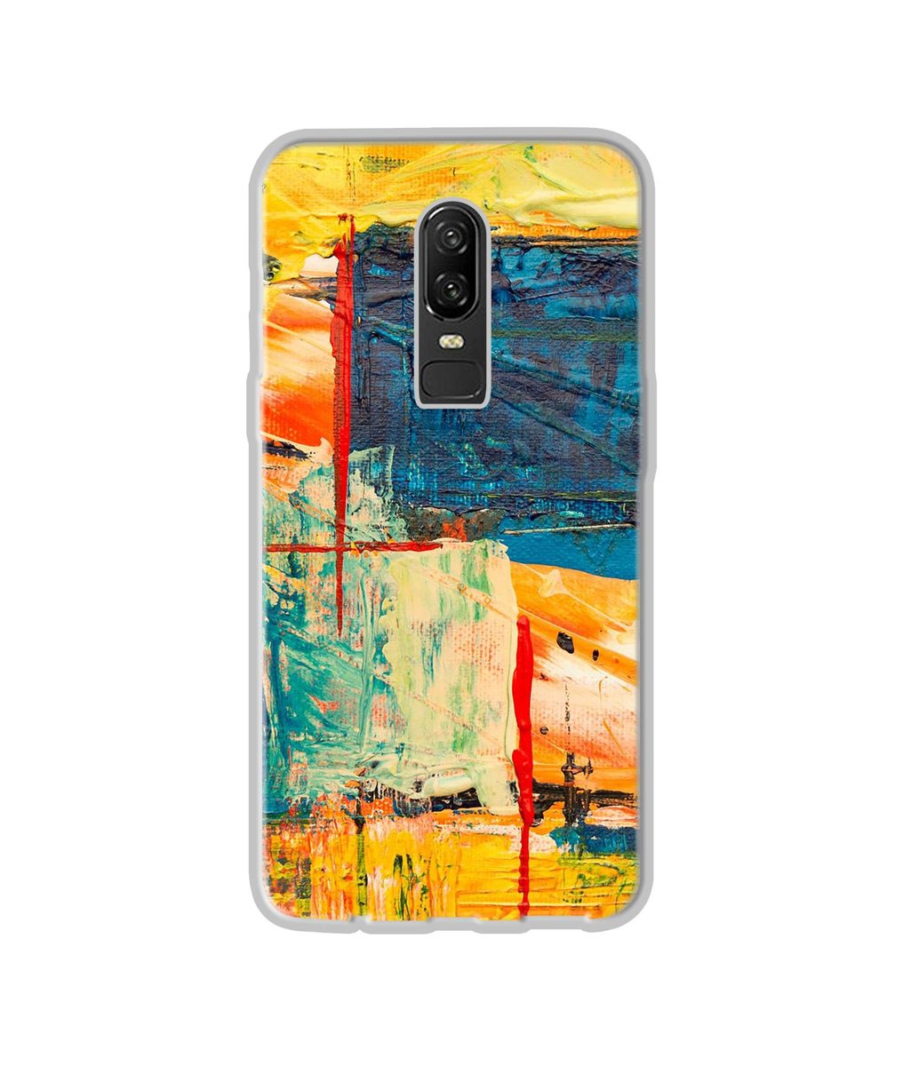Amazon Brand - Solimo Designer Multicolor Box UV Printed Soft Back Case Mobile Cover for OnePlus 6