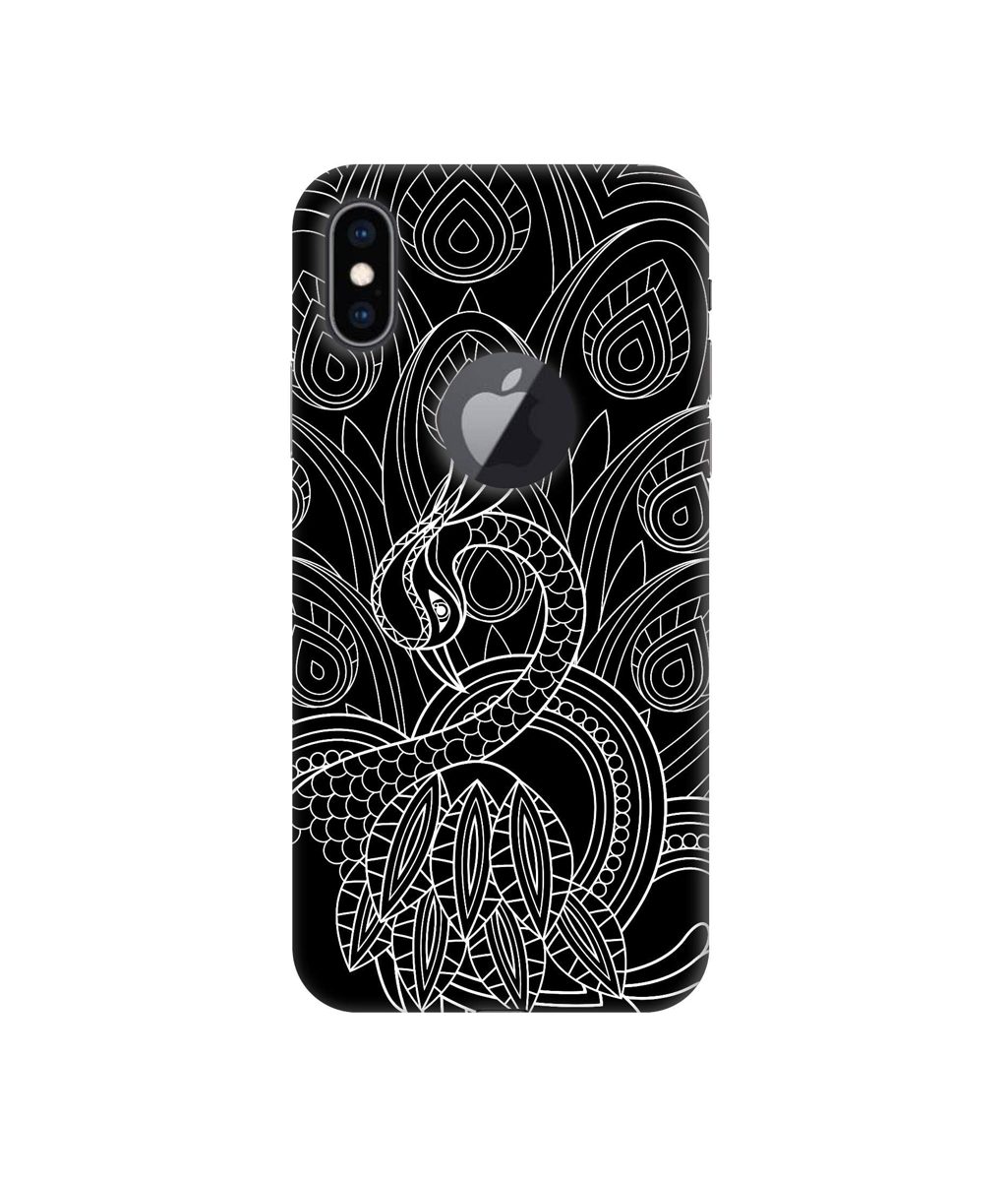 Amazon Brand - Solimo Designer Peacock Feather Pattern 3D Printed Hard Back Case Mobile Cover for Apple iPhone Xs Max (Logo Cut)