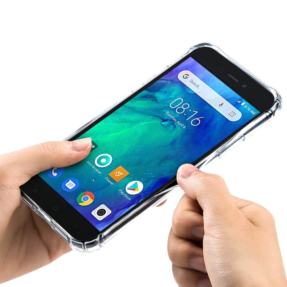 (Renewed) Amazon Brand - Solimo Protective Mobile Cover (Soft & Flexible Back Case) for Redmi Go (Transparent)
