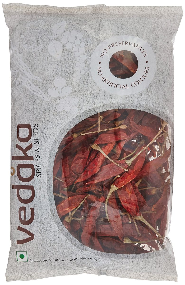 Amazon Brand - Vedaka Red Chilli (Lal Mirch), 200g