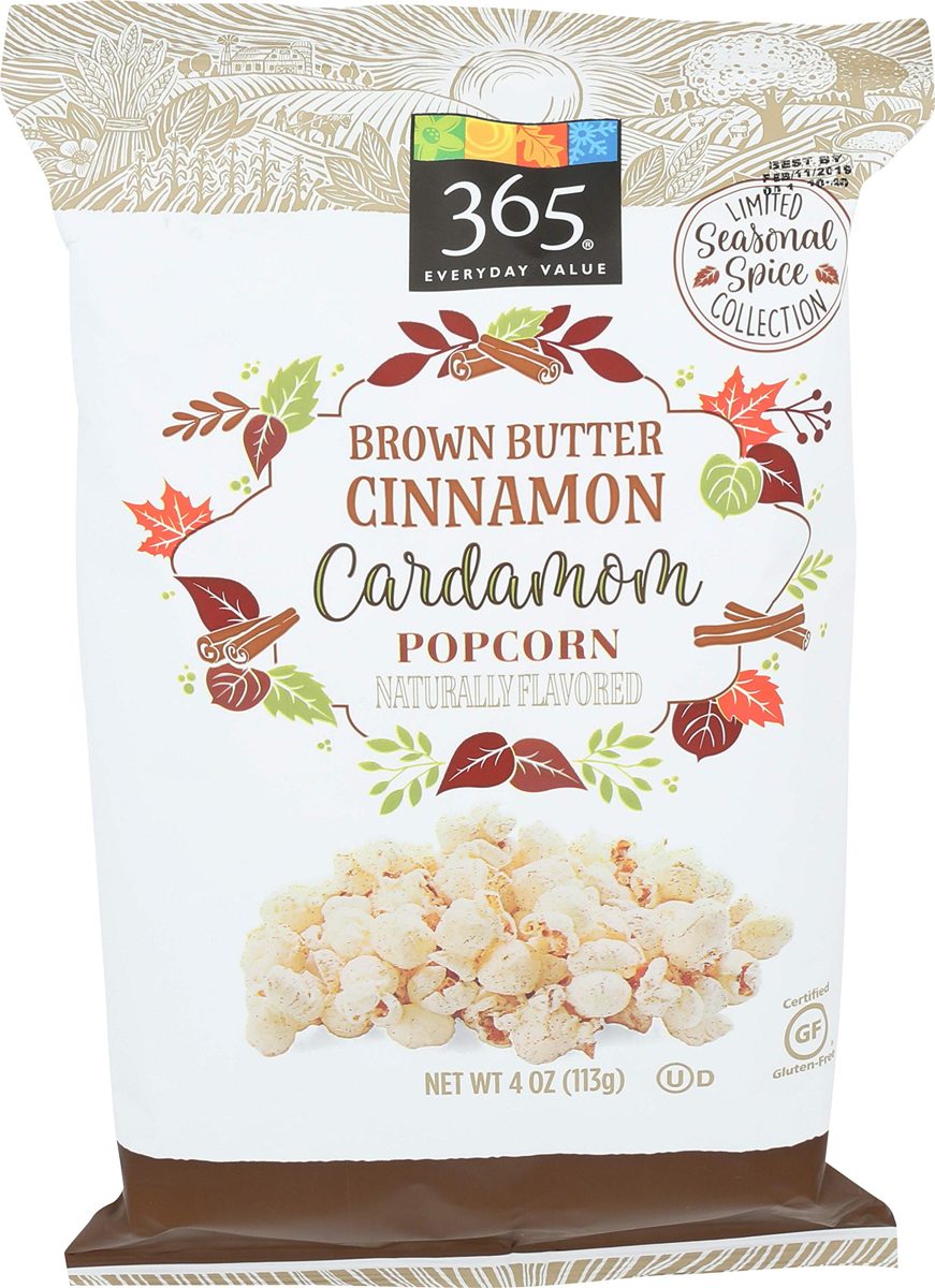 365 Everyday Brown Butter Cinnamon Cardamon Popcorn, 4 oz