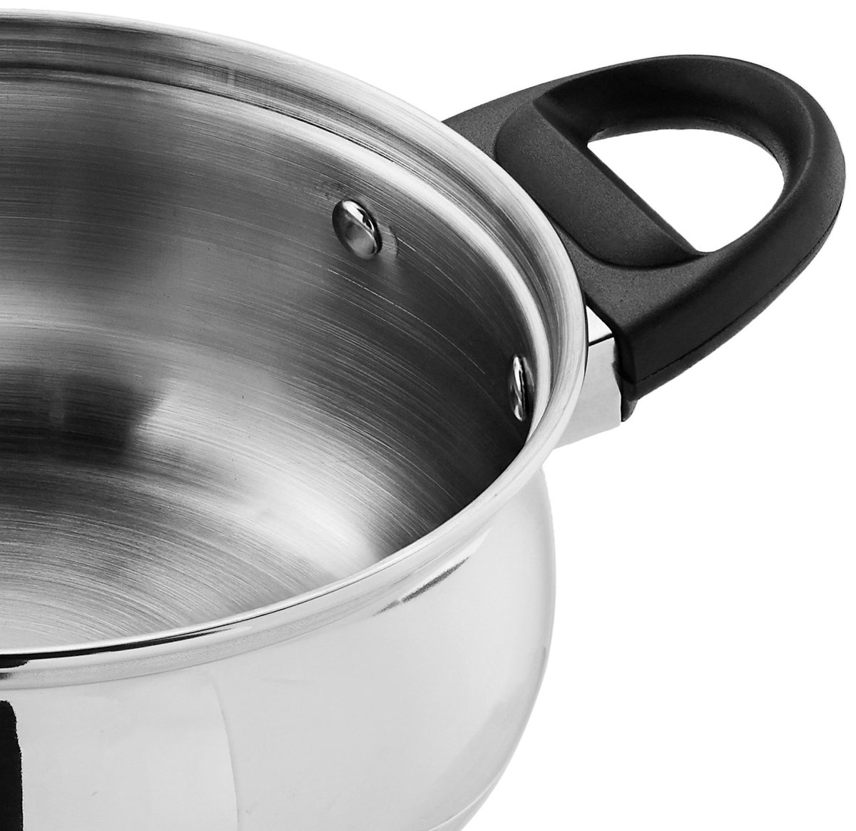 Amazon Brand - Solimo Stainless Steel 2-Piece Casserole with Glass Lids