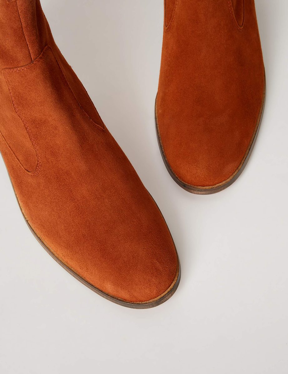 Amazon Brand - find. Casual Suede Ankle Boots, Orange Spice), US 7.5