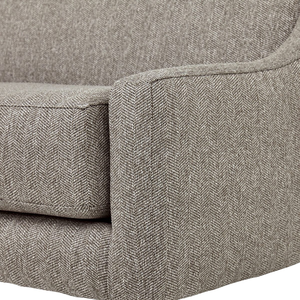 Amazon Brand – Stone & Beam St. Cloud Modern Armless Straight Back Settee, 49"W, Pebble