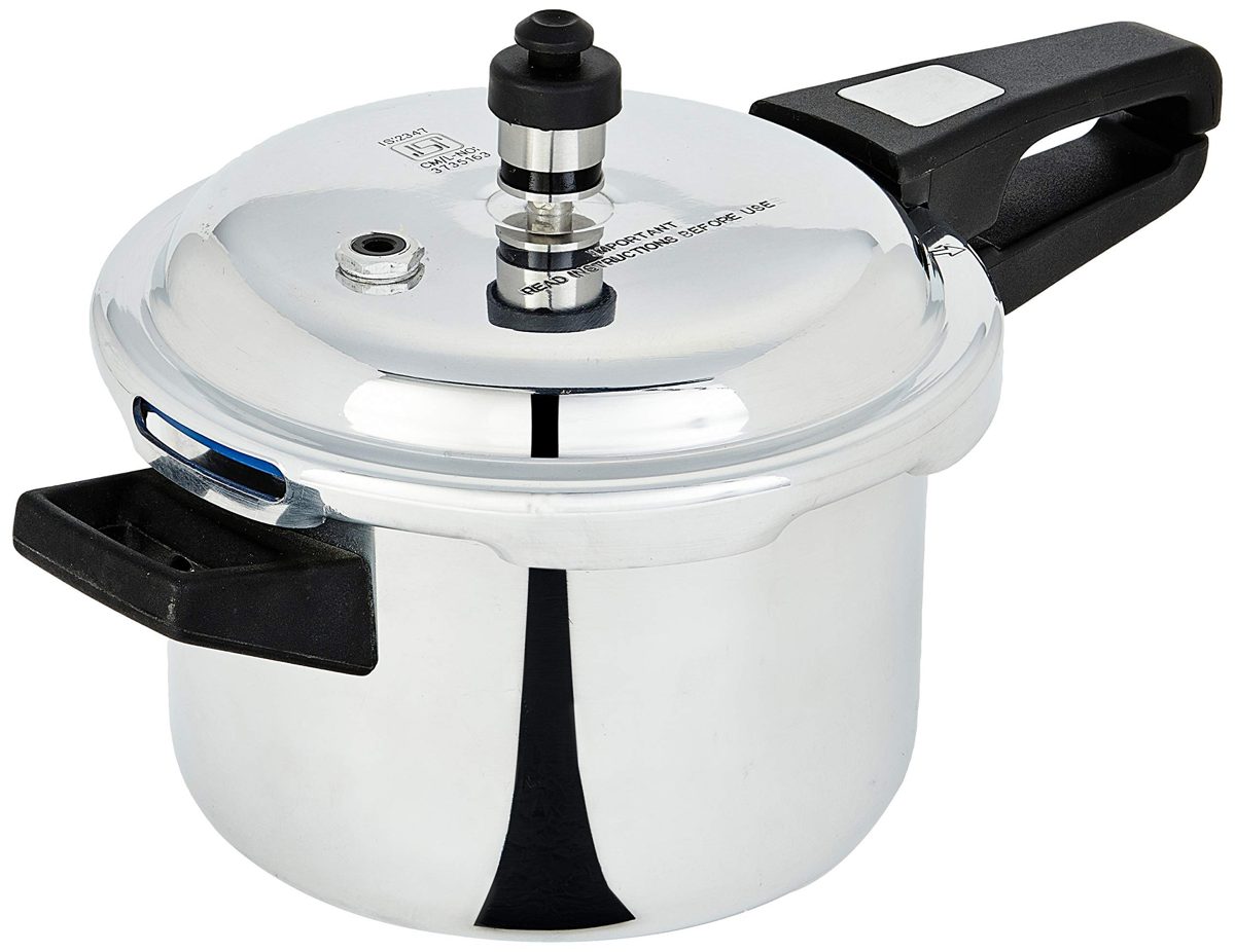 (Renewed) Amazon Brand - Solimo Aluminium Outer Lid Pressure Cooker (3L, ISI Certified, Gas Stove compatible)