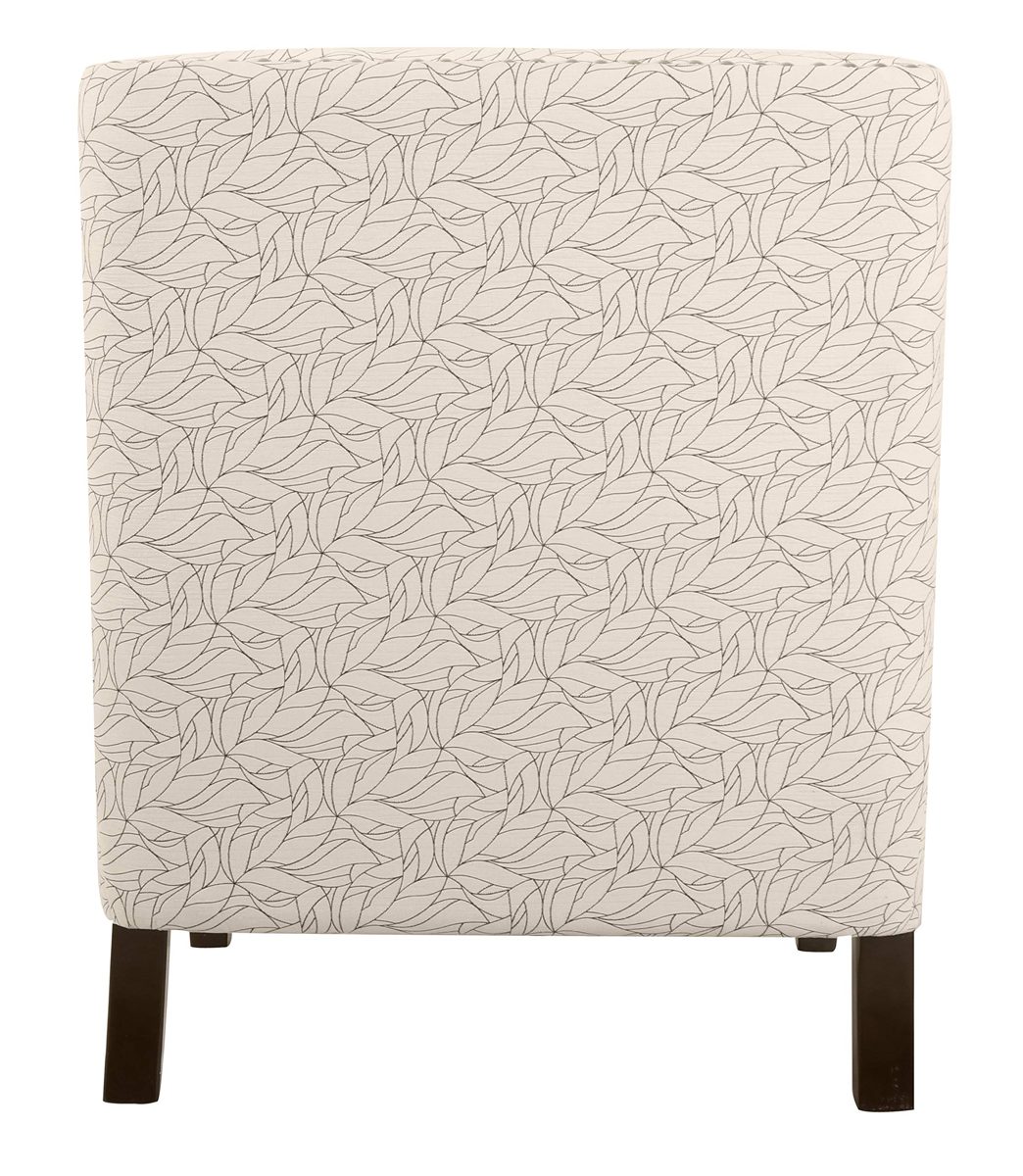 Amazon Brand – Ravenna Home Kaiden Patterned Nailhead Accent Chair, 33"W, Leaf