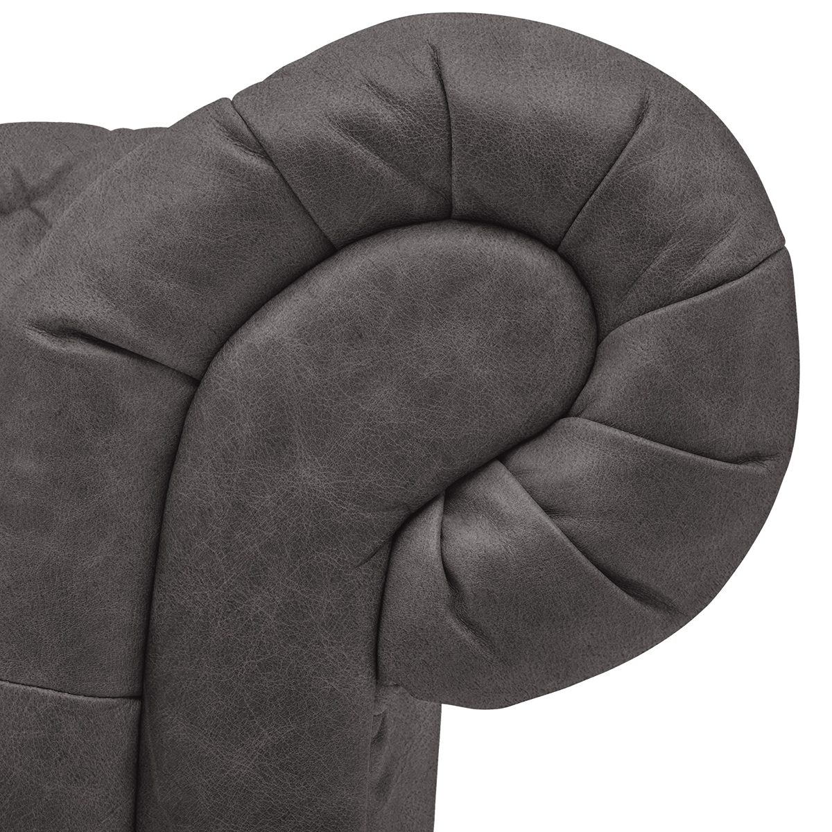 Amazon Brand – Stone & Beam Bradbury Chesterfield Tufted Leather Accent Chair, 50"W, Black