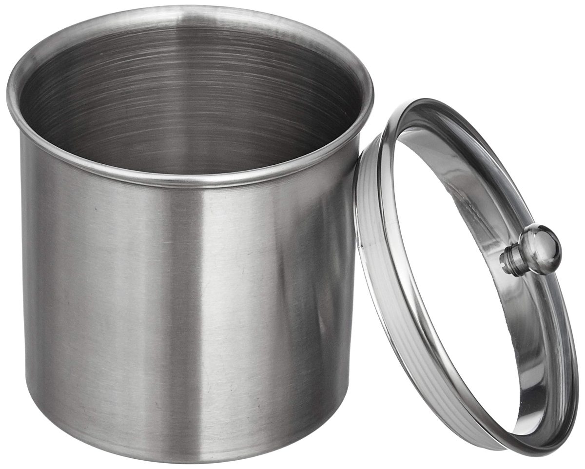 Amazon Brand - Solimo Stainless Steel Cansiters Set, 3-Pieces, Silver