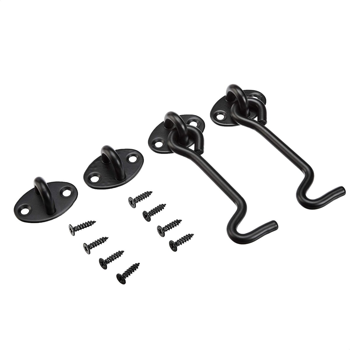 AmazonBasics Gate Latch - Stainless Steel, Black