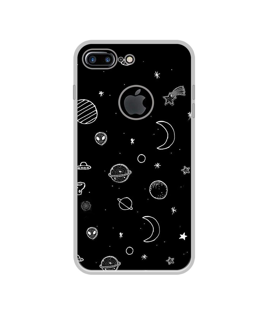 Amazon Brand - Solimo Designer Solar System UV Printed Soft Back Case Mobile Cover for Apple iPhone 7 Plus (Logo Cut)