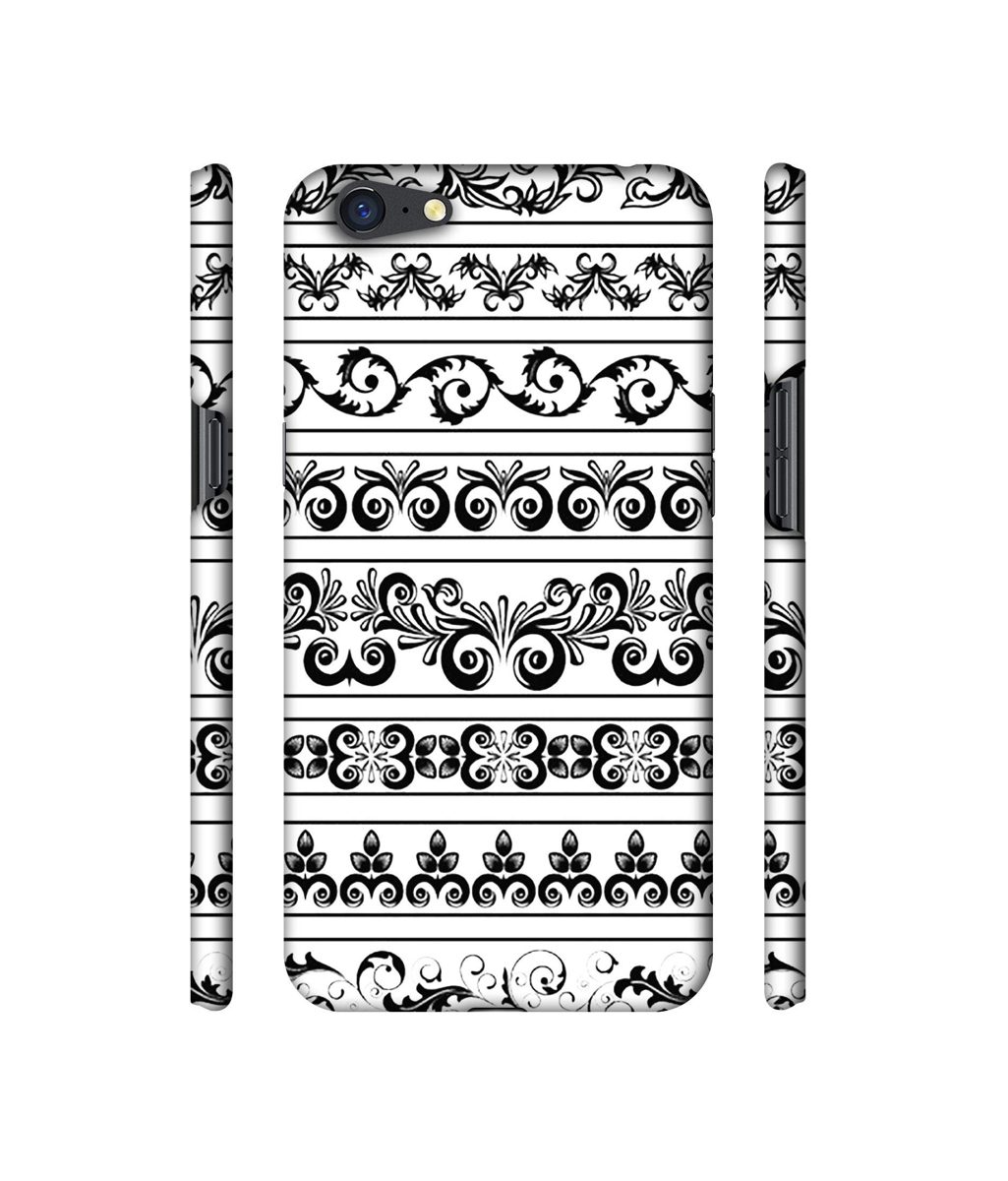 Amazon Brand - Solimo Designer Black Multi Patterns 3D Printed Hard Back Case Mobile Cover for Oppo A71