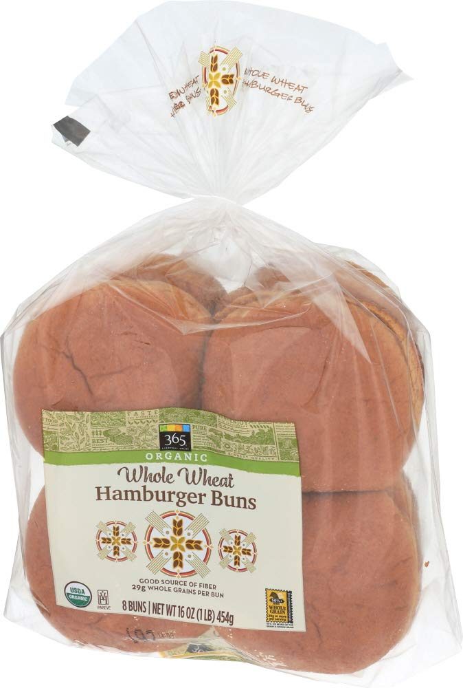 365 Everyday Value, Organic Whole Wheat Hamburger Buns, 16 oz