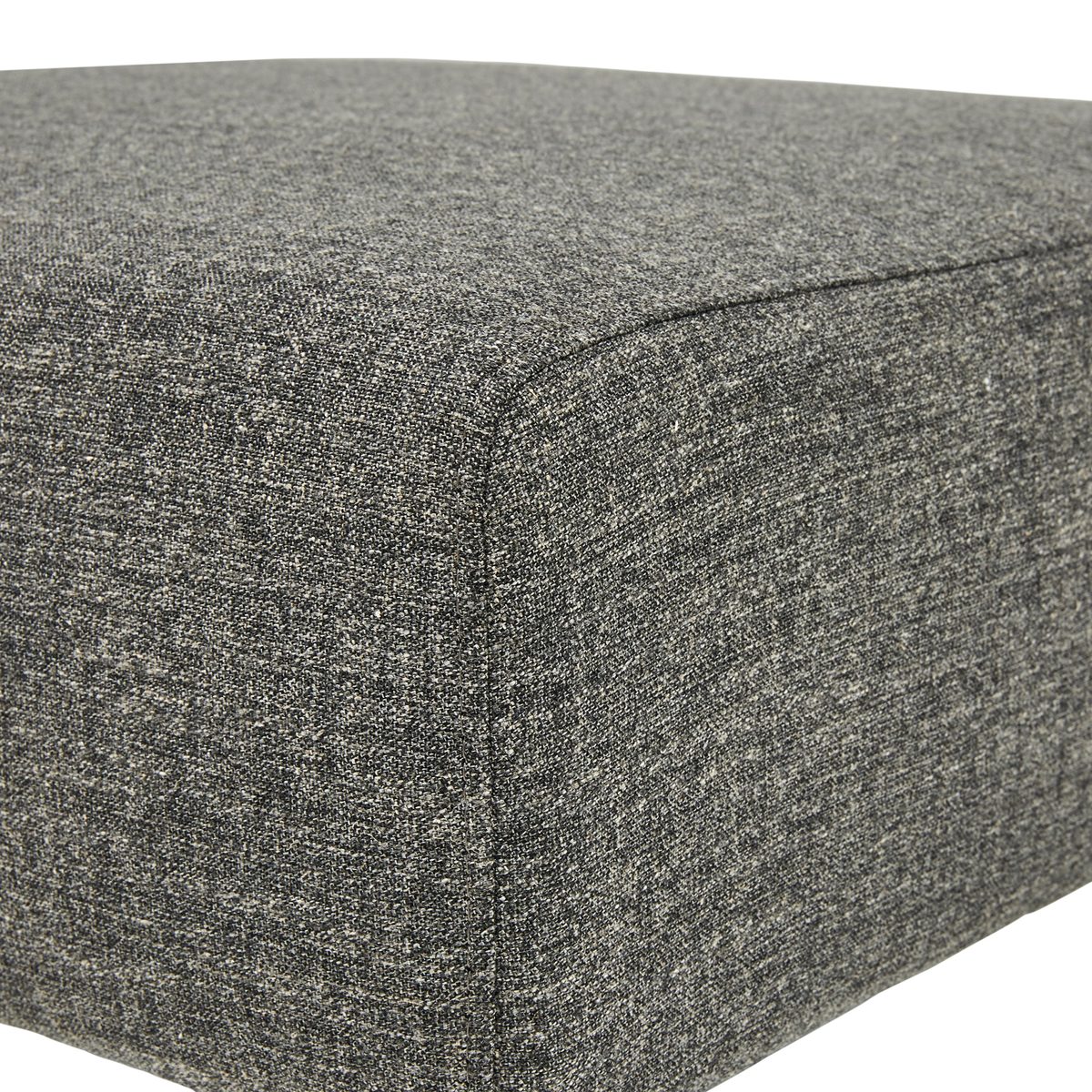Amazon Brand – Rivet Ava Mid-Century Modern Upholstered Ottoman, 25.6"W, Dark Grey