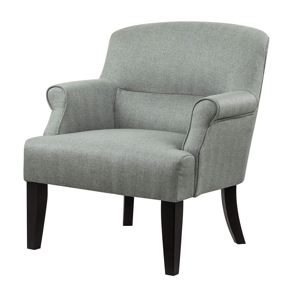 Amazon Brand – Ravenna Home Penridge Rolled Armed Seamed Back Accent Chair, 29.92"W, Mint Green
