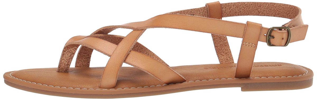 Amazon Essentials Women's Casual Strappy Sandal, Natural, 7 B US