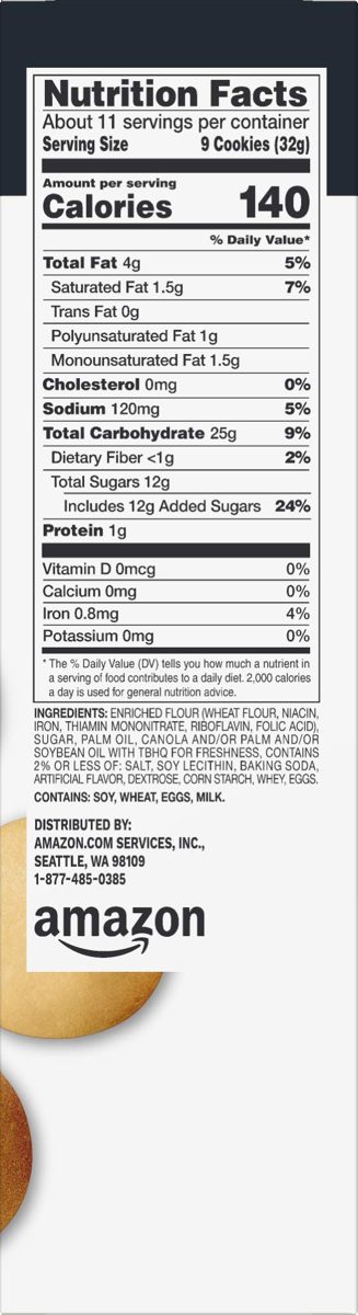 Amazon Brand - Happy Belly Vanilla Wafers, 12 oz (Previously Solimo)