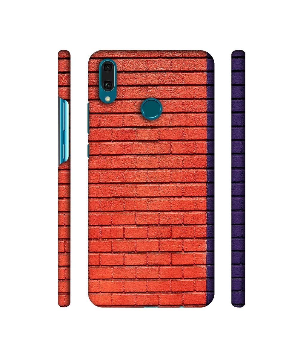 Amazon Brand - Solimo Designer Red and Purple Brick 3D Printed Hard Back Case Mobile Cover for Huawei Y9 (2019)