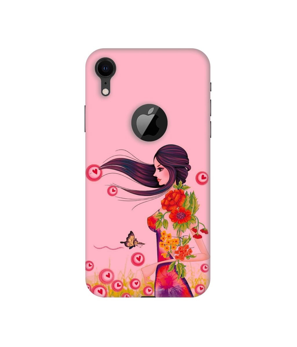Amazon Brand - Solimo Designer Lady Vector Pattern 3D Printed Hard Back Case Mobile Cover for Apple iPhone XR (Logo Cut)