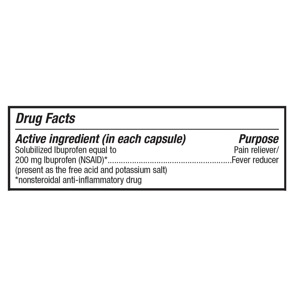 Basic Care Ibuprofen Liquid Gels 200 mg, Pain Reliever/Fever Reducer (Liquid Filled Capsules), 160 Count