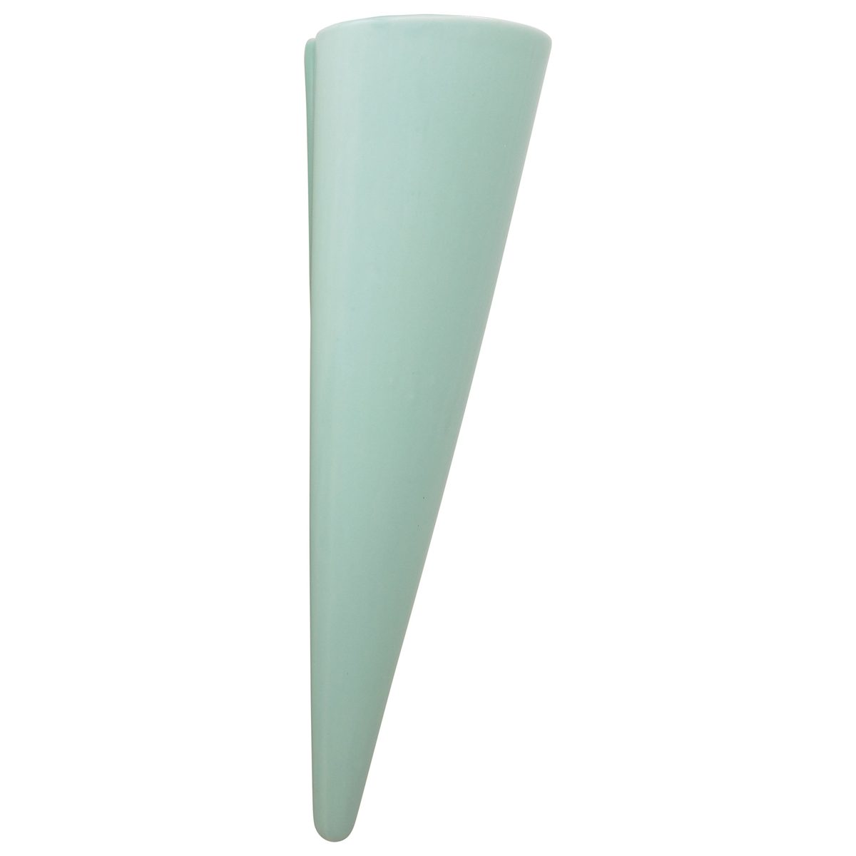 Amazon Brand – Rivet Cone-Shaped Wall Mount Vase, 10.4"H, Modern Earthenware, Aqua
