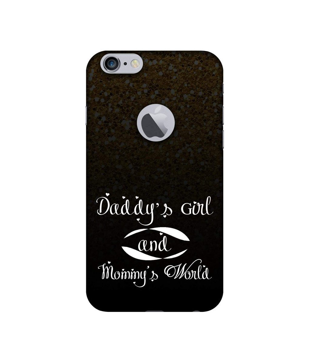 Amazon Brand - Solimo Designer Daddy's Girl and Mummy World UV Printed Soft Back Case Mobile Cover for Apple iPhone 6 Plus / 6S Plus (Logo Cut)