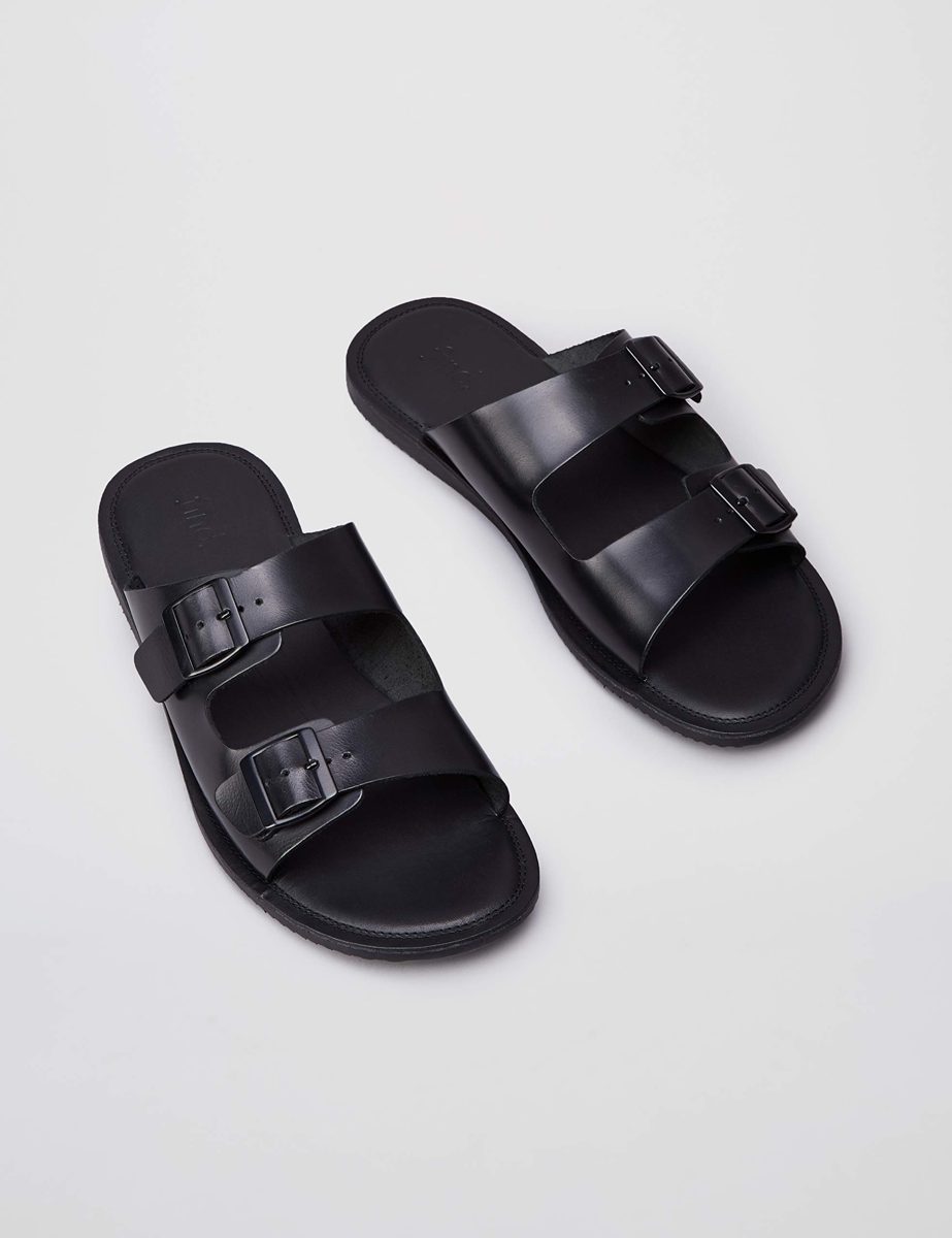 Amazon Brand - find. Men's Open Toe Sandals, Black (Rio Black), 7 UK