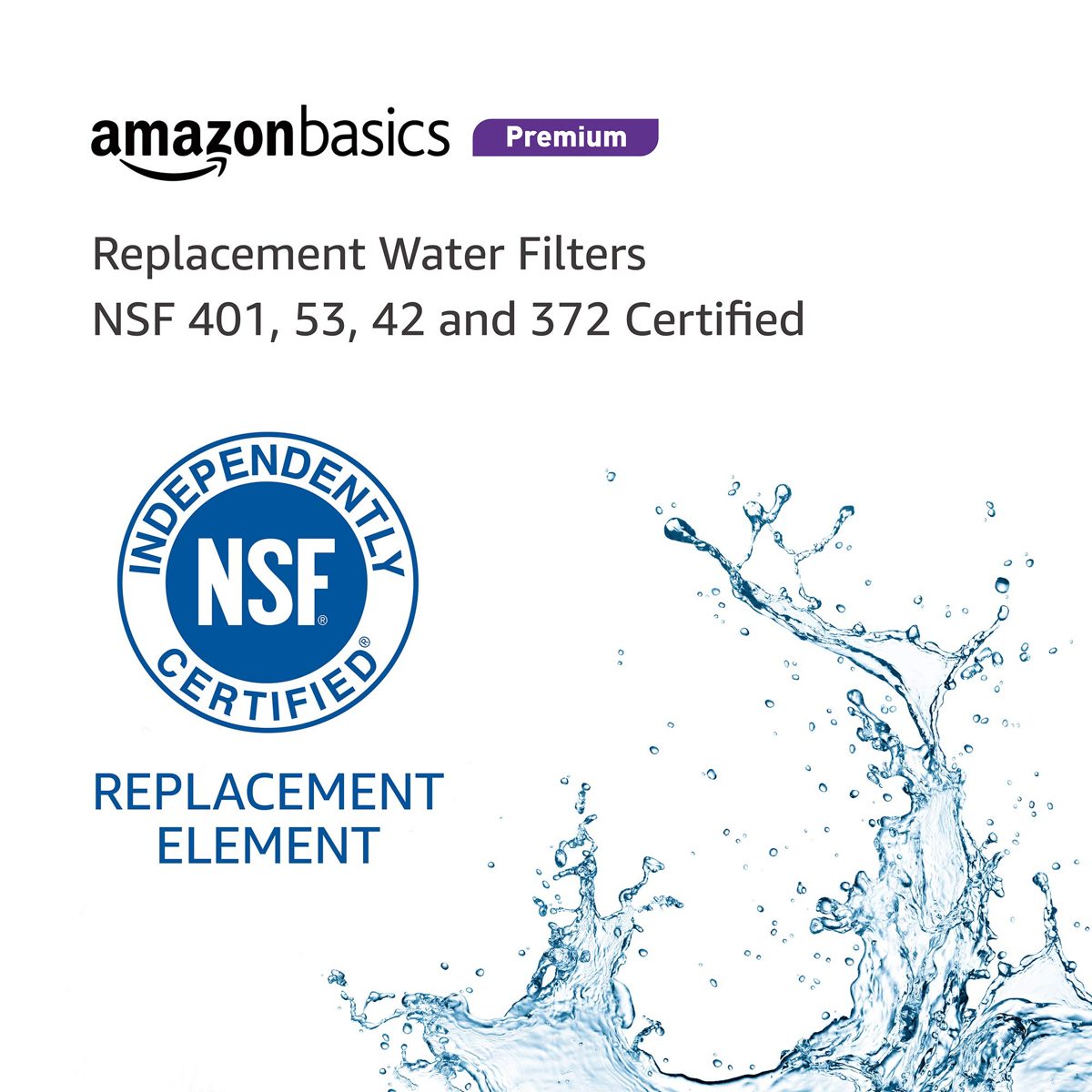 AmazonBasics Replacement GE GSWF Refrigerator Water Filter Cartridge - Premium Filtration
