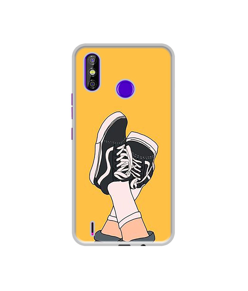 Amazon Brand - Solimo Designer Boy Shoes Pattern UV Printed Soft Back Case Mobile Cover for Tecno Spark 4 Air