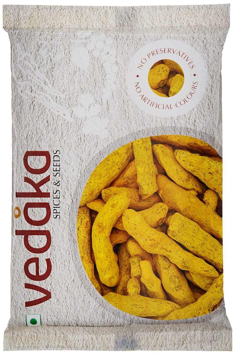Amazon Brand - Vedaka Dried Turmeric Sticks, 200g