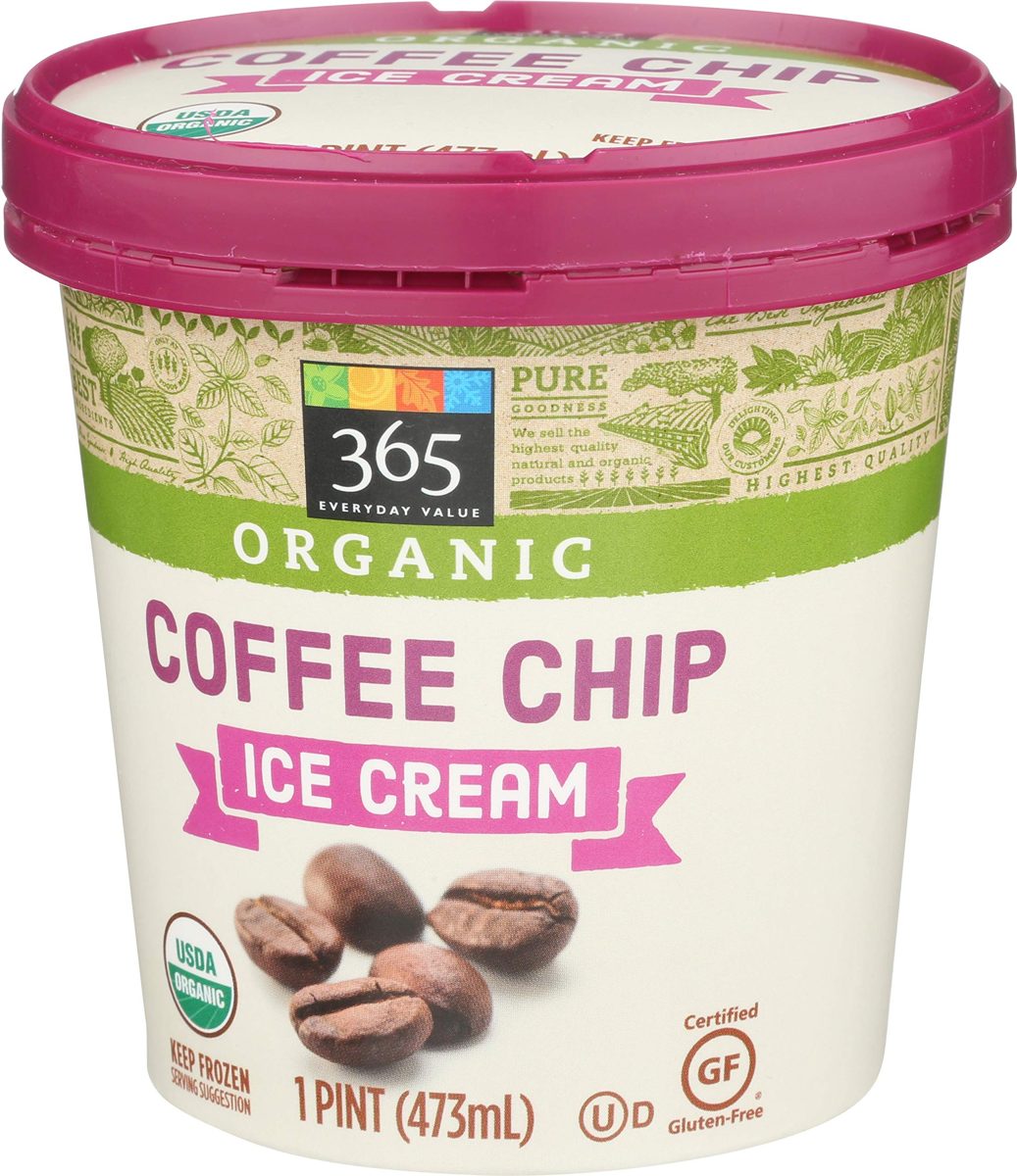 365 Everyday Value, Organic Coffee Chip Ice Cream, 16 oz (Frozen)