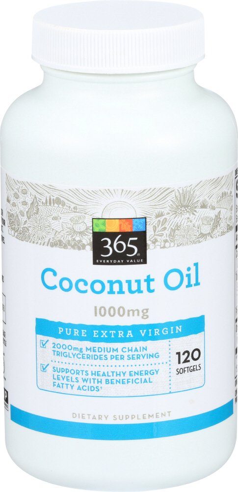 365 Everyday Value, Coconut Oil softgels, 120 Count