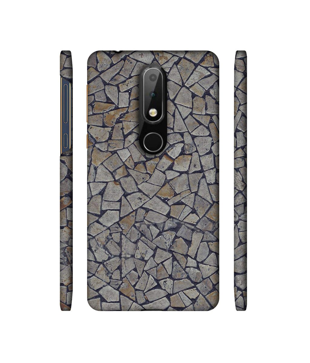 Amazon Brand - Solimo Designer Marble Pices 3D Printed Hard Back Case Mobile Cover for Nokia 6.1 Plus