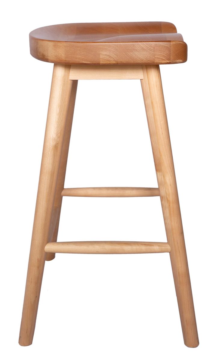 Amazon Brand - Rivet Modern Wood Counter-Height Kitchen Bar Stool, 24" H, Natural