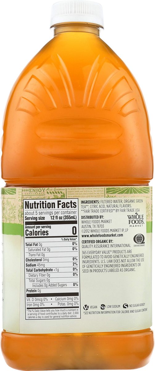 365 Everyday Value, Organic Green Tea, Unsweetened, 64 fl oz