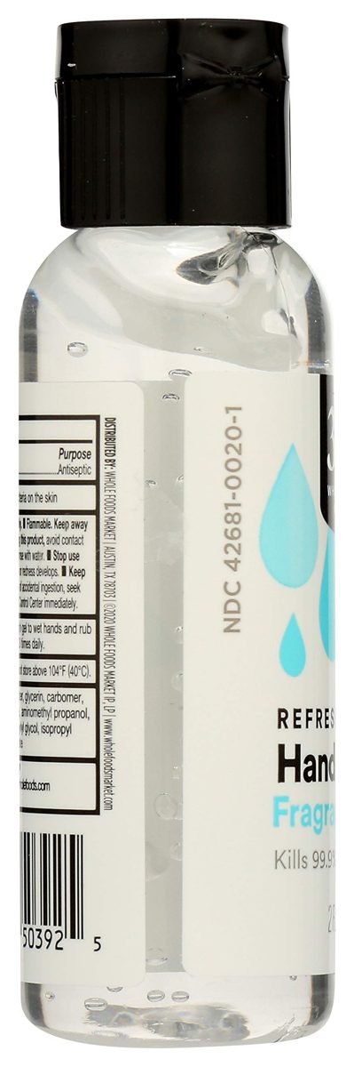 365 by Whole Foods Market, Hand Sanitizer Gel, Fragrance Free, 2 Fl Oz
