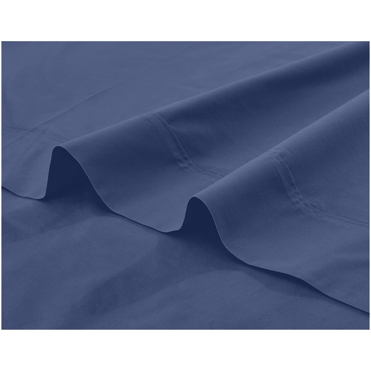 AmazonBasics Ultra-Soft Flat Sheet - Queen, Midnight Blue, Queen