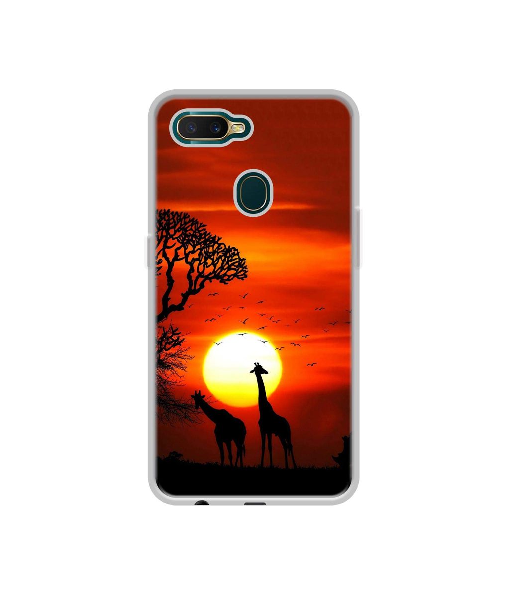 Amazon Brand - Solimo Designer Sunshade UV Printed Soft Back Case Mobile Cover for Oppo A7