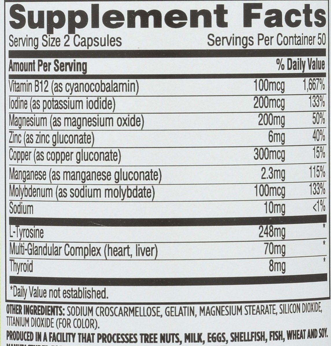 WHOLE FOODS MARKET Thyroid Complete Capsules, 100 CT