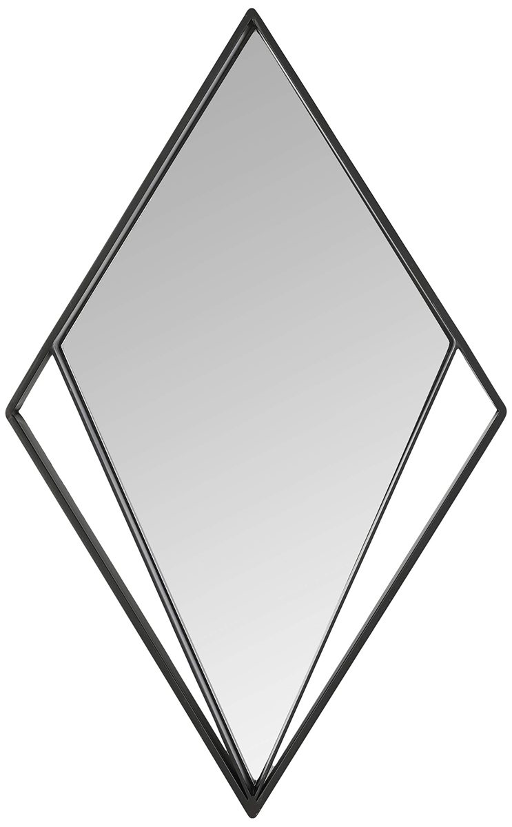 Amazon Brand - Rivet Modern Rhombus Cutout Hanging Mirror, 26.75"H, Black