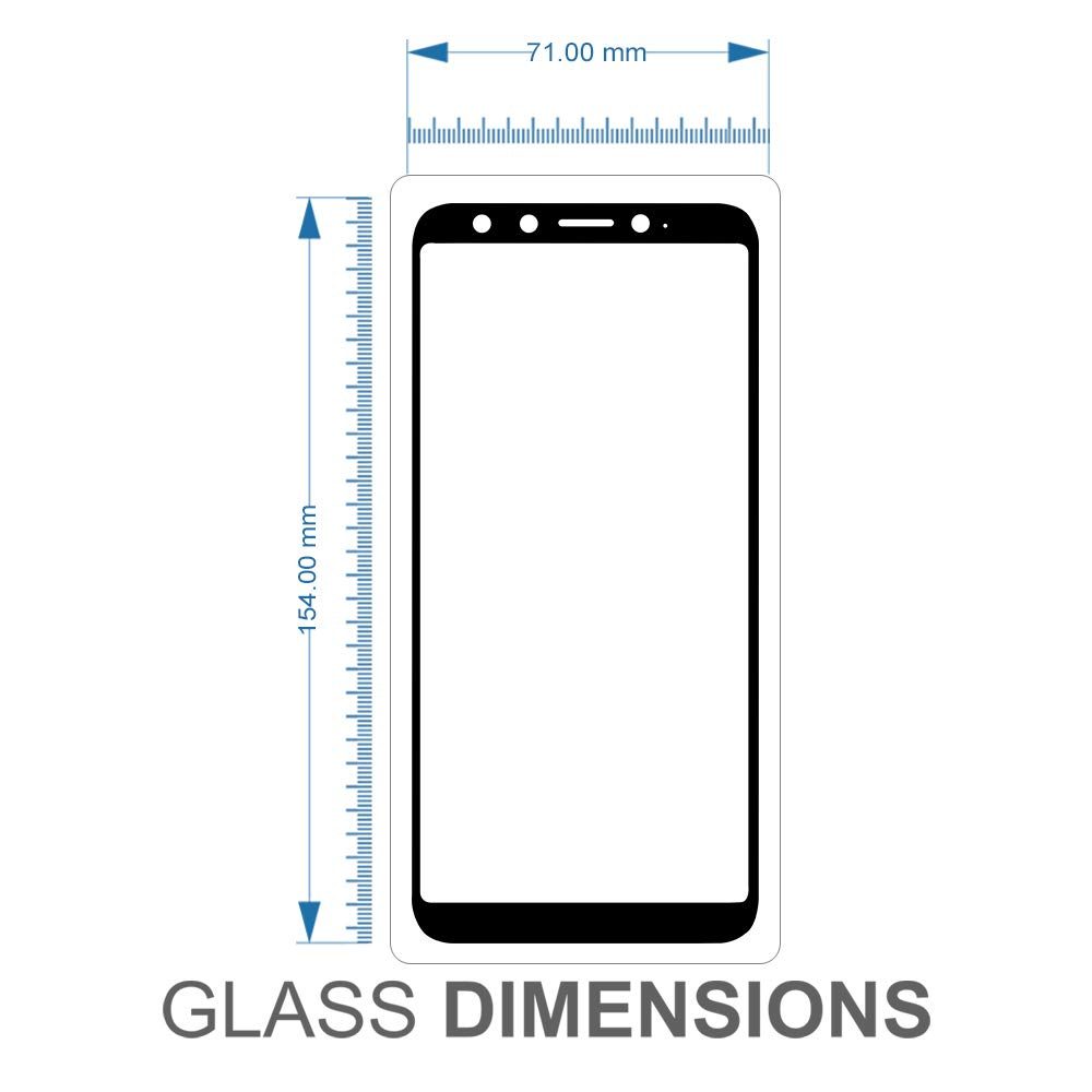 Amazon Brand - Solimo Full Body Tempered Glass for Mi A2, with Installation kit