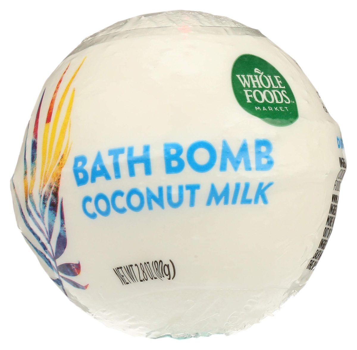 Whole Foods Market, Bath Bomb Fizzing Coconut Milk, 2.3 Ounce