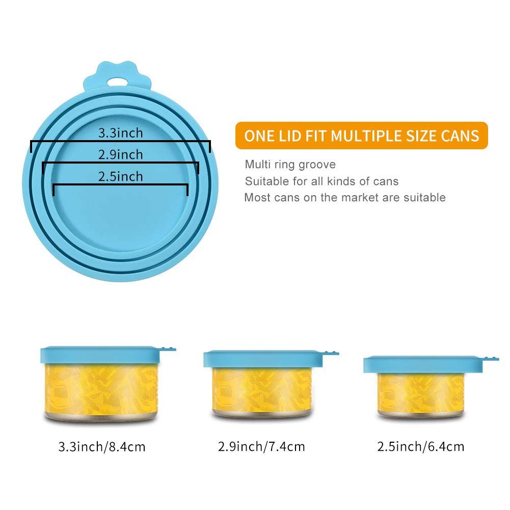 UMI. Essentials Can Covers Universal Silicone Can Lids for Pet Food Cans Fits Most Standard Size Dog and Cat Can Tops BPA Free