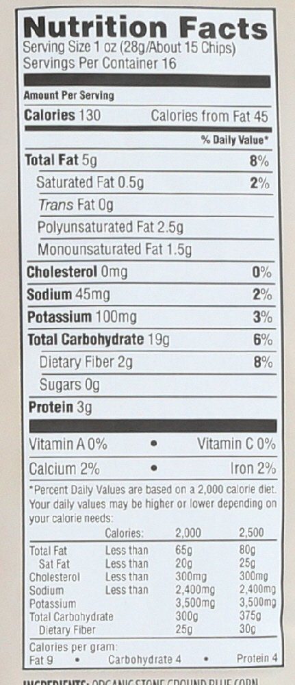 365 Everyday Value, Organic Lightly Salted Tortilla Chips, Blue Corn, 16 Ounce