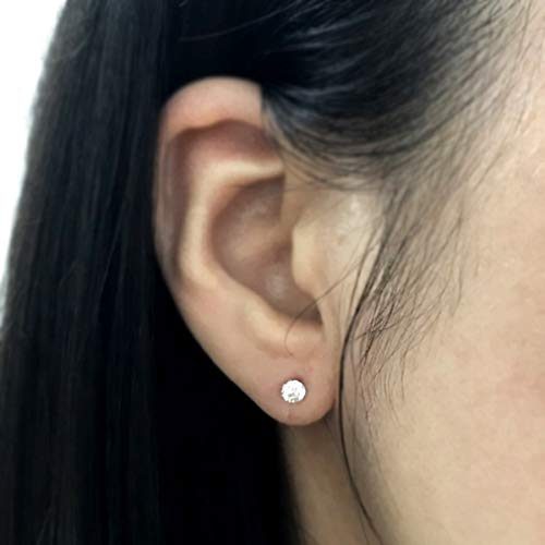 [Amazon Collection] Amazon Collection (AMBZO) Pt900 Stud Earrings 0.3ct 0.15 x 0.15 ct 6 Prong (J.I1.VG Equivalent) ES0618PT-03