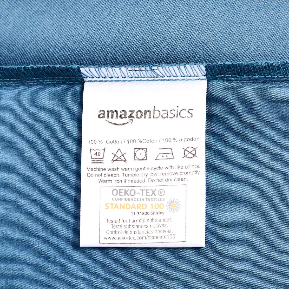 AmazonBasics Brushed Percale Cotton Duvet Set
