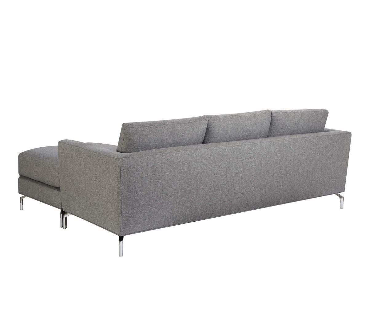 Amazon Brand – Rivet Emerly Modern Sofa Chaise, 96"W, Steel Grey